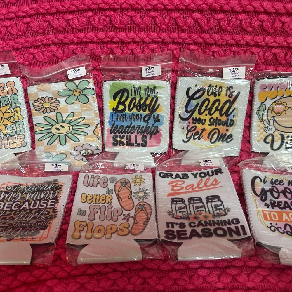 Colorful Graphic Sublimated Koozies